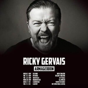 Ricky Gervais Adds Extra Armageddon Date